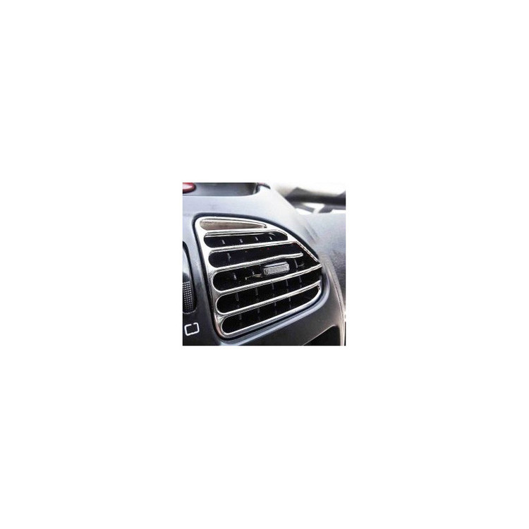 قاب دریچه کولر کالانیکس مدل GHB-206EST-100316 طرح استیل مناسب برای پژو 206 مجموعه 4 عددی به همراه ناخنی