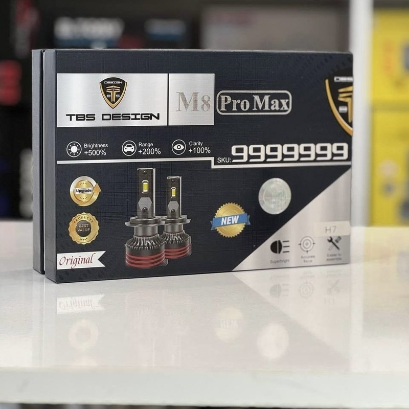 هدلایت تی بی اس دیزاین مدل M8 promax_h4 بسته ۲ عددی